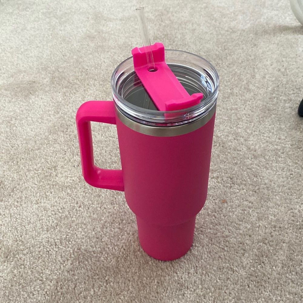 40oz stainless steel pink thermal water bottle